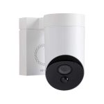 Camera de supraveghere de exterior Somfy, Wifi, 1080p Full HD, Sirena 110 dB, Posibila conexiune la corpul de iluminat existent – Alb
