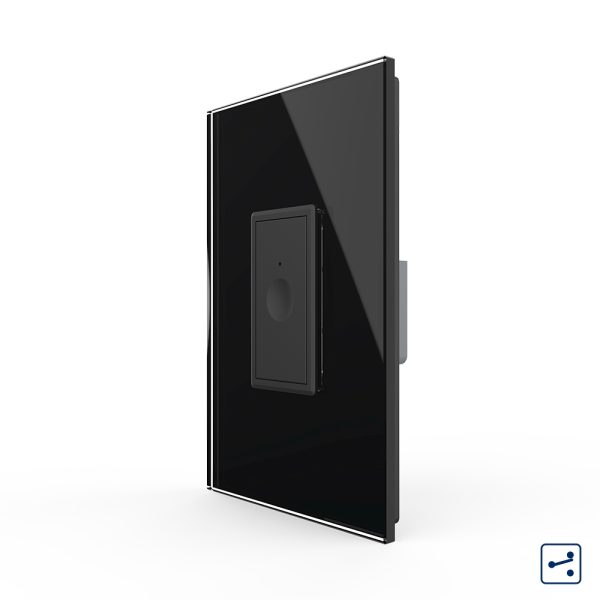 Intrerupator Simplu Cap Scara / Cruce cu Touch Livolo cu Rama Din Sticla 1M – Serie Noua