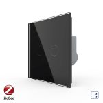 Intrerupator Dublu Cap Scara / Cruce cu Touch LIVOLO din Sticla – protocol ZigBee, Serie Noua