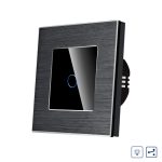 Intrerupator Simplu cu Variator Cap Scara / Cruce cu Touch si Rama din Aluminiu LUXION