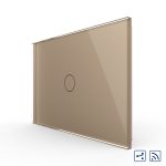 Intrerupator cap scara/cruce wireless cu touch Livolo din sticla – standard italian