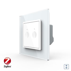 Intrerupator Draperie cu Touch LIVOLO cu Rama din Sticla, Protocol ZigBee