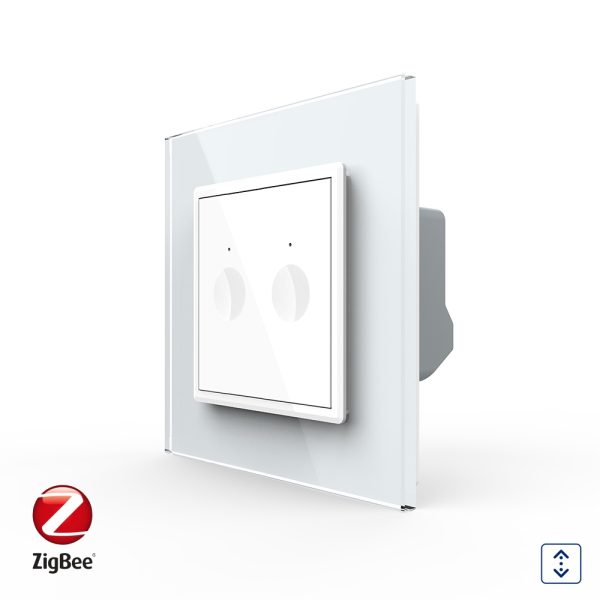 Intrerupator Draperie cu Touch LIVOLO cu Rama din Sticla, Protocol ZigBee