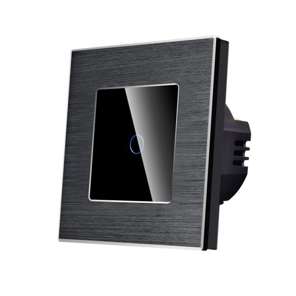 Intrerupator Simplu cu Touch din Sticla si Rama de Aluminiu LUXION, 500W