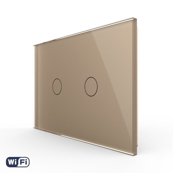 Intrerupator Dublu Wi-Fi cu Touch LIVOLO, standard Italian – Serie Noua