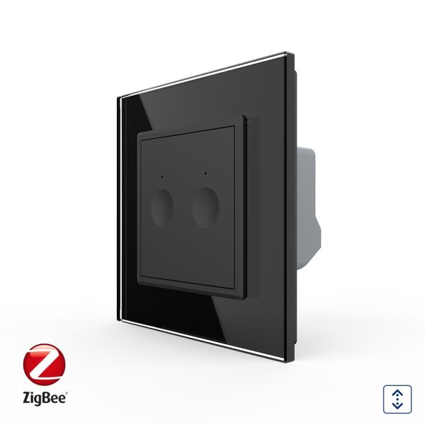 Intrerupator Draperie cu Touch LIVOLO cu Rama din Sticla, Protocol ZigBee