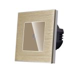 Intrerupator Simplu cu Touch din Sticla si Rama de Aluminiu LUXION, 500W