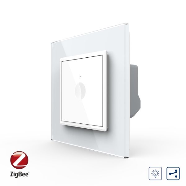 Intrerupator Simplu cu Dimmer, Cap Scara / Cruce, ZigBee cu Touch LIVOLO – Serie Noua