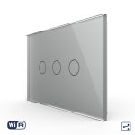 Intrerupator Triplu Cap Scara / Cruce Wi-Fi cu Touch LIVOLO, standard italian – Serie Noua