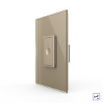 Intrerupator Simplu Cap Scara / Cruce cu Touch Livolo cu Rama Din Sticla 1M – Serie Noua