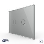 Intrerupator Dublu Cap Scara / Cruce Wi-Fi cu Touch LIVOLO, standard italian – Serie Noua