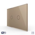 Intrerupator Dublu Cap Scara / Cruce Wi-Fi cu Touch LIVOLO, standard italian – Serie Noua