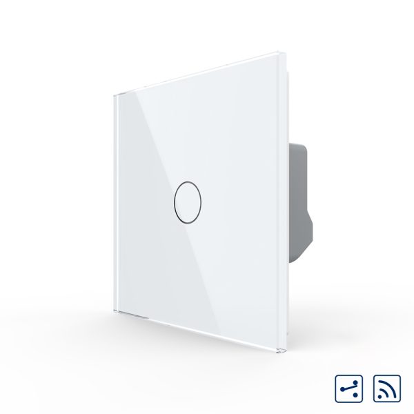 Intrerupator Cap scara / Cruce Wireless cu Touch Livolo din Sticla, Serie Noua