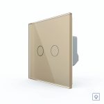 Intrerupator Dublu cu Variator LIVOLO cu Touch Din Sticla – Serie Noua