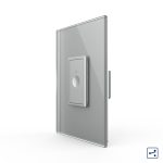 Intrerupator Simplu Cap Scara / Cruce cu Touch Livolo cu Rama Din Sticla 1M – Serie Noua