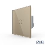 Intrerupator Cap scara / Cruce Wireless cu Touch Livolo din Sticla, Serie Noua