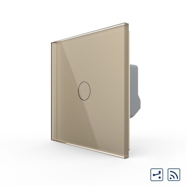 Intrerupator Cap scara / Cruce Wireless cu Touch Livolo din Sticla, Serie Noua