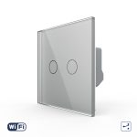 Intrerupator Dublu Cap Scara / Cruce Wi-Fi cu Touch LIVOLO din Sticla – Serie Noua