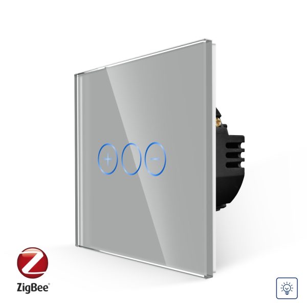 Intrerupator Simplu cu Variator cu Touch din Sticla LUXION, protocol Zigbee