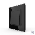 Intrerupator Simplu Mecanic Cap Cruce, 2 Module LIVOLO cu Rama din Sticla – Serie Noua