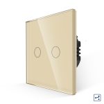 Intrerupator Dublu Cap Scara cu Touch din Sticla LUXION
