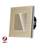 Intrerupator Simplu cu Touch din Sticla si Rama de Aluminiu LUXION, protocol Zigbee