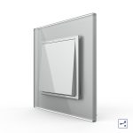 Intrerupator Simplu Mecanic Cap Cruce, 2 Module LIVOLO cu Rama din Sticla – Serie Noua