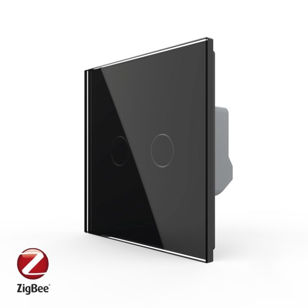 Intrerupator Dublu cu Touch Livolo din Sticla – protocol ZigBee, Serie Noua