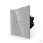 Intrerupator Dublu cu Variator si Touch din Sticla LUXION