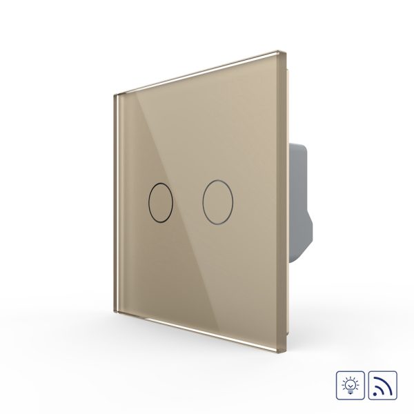 Intrerupator Dublu Wireless si Variator LIVOLO cu Touch Din Sticla – Serie Noua