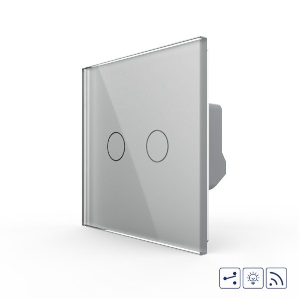 Intrerupator Dublu Cap Scara / Cruce cu Variator, Wireless si Touch LIVOLO – Serie Noua
