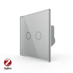 Intrerupator Dublu cu Touch Livolo din Sticla – protocol ZigBee, Serie Noua