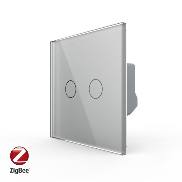 Intrerupator Dublu cu Touch Livolo din Sticla – protocol ZigBee, Serie Noua