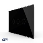 Intrerupator Triplu WIFI cu Touch LIVOLO din Sticla, standard Italian – Serie Noua