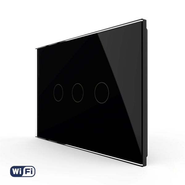 Intrerupator Triplu WIFI cu Touch LIVOLO din Sticla, standard Italian – Serie Noua