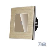 Intrerupator Simplu cu Variator cu Touch din Sticla si Rama de Aluminiu LUXION, RF433