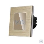 Intrerupator Simplu cu Variator cu Touch din Sticla si Rama de Aluminiu LUXION