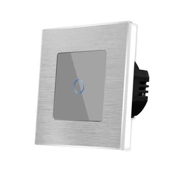 Intrerupator Simplu cu Touch din Sticla si Rama de Aluminiu LUXION