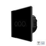 Intrerupator Triplu Wi-Fi + RF433 cu Touch din Sticla LUXION