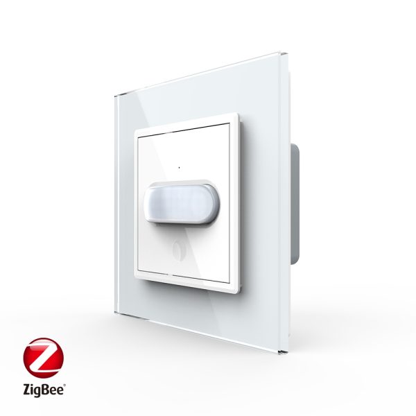 Senzor de Miscare PIR Livolo cu Rama din Sticla, Protocol ZigBee