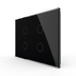 Intrerupator cvadruplu cu touch Livolo din sticla – standard italian