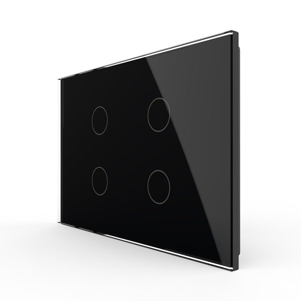 Intrerupator cvadruplu cu touch Livolo din sticla – standard italian