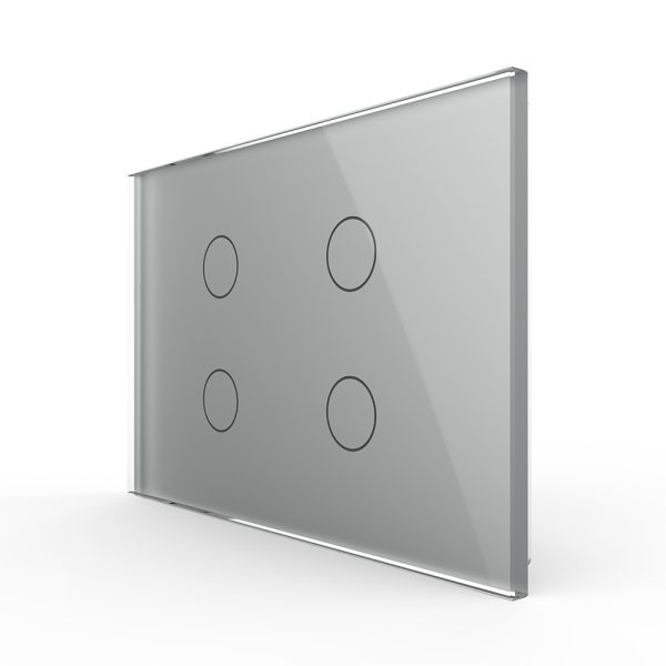 Intrerupator cvadruplu cu touch Livolo din sticla – standard italian