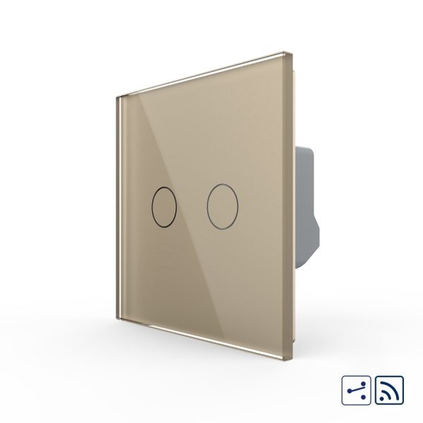 Intrerupator Dublu Cap Scara / Cruce Wireless cu Touch LIVOLO – Serie Noua