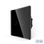 Intrerupator Dublu Cap Scara cu Touch din Sticla LUXION, RF433