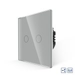 Intrerupator Dublu Cap Scara cu Touch din Sticla LUXION, RF433