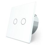 Intrerupator dublu cu revenire / contact uscat Livolo cu touch din sticla
