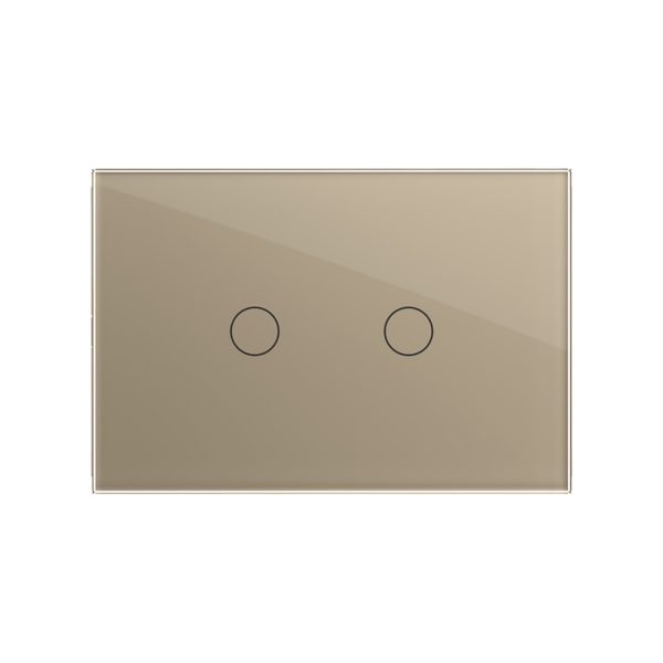 Intrerupator dublu cu touch Livolo din sticla, standard italian – Serie noua