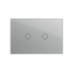 Intrerupator dublu cu touch Livolo din sticla, standard italian – Serie noua