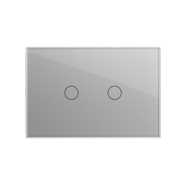 Intrerupator dublu cu touch Livolo din sticla, standard italian – Serie noua